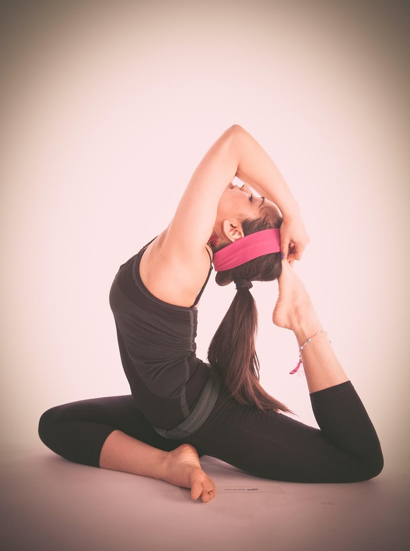 Woman practicing Pilates